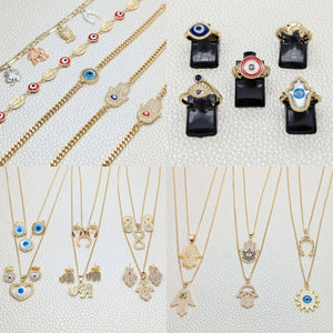 Gold Filled Jewelry — 24 Lucky Items $4.12 ea in Wholesale Box — main product view — SKU 157080 | Oro Laminado joyería — 24 Lucky Items $4.12 ea in Wholesale Box — SKU 157080