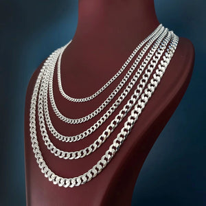Sterling silver 6 mm curb link, 28 inches — alternate product view — SKU GD180.28