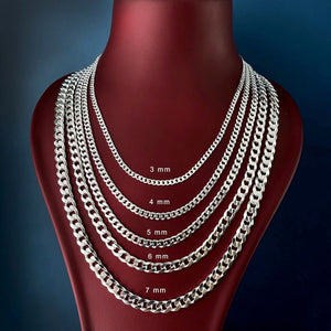 Sterling silver 6 mm curb link, 20 inches — main product view — SKU GD180.20