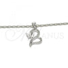 Rhodium Plated Pendant Necklace, Butterfly Design, with White Micro Pave, Polished, Rhodium Finish, 04.156.0107.18