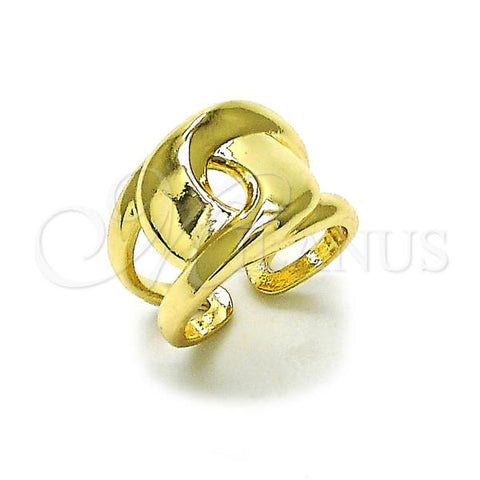 Oro Laminado Elegant Ring, Gold Filled Style Love Knot Design, Polished, Golden Finish, 01.428.0002