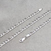 Sterling Silver Basic Necklace, Figaro Design, Polished, Silver Finish, 04.420.0014.18
