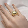 Oro Laminado Elegant Ring, Gold Filled Style Teardrop Design, Polished, Golden Finish, 01.341.0128