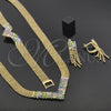Oro Laminado Necklace, Bracelet and Earring, Gold Filled Style with  Cubic Zirconia, Golden Finish, 5.014.005