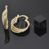 Oro Laminado Small Hoop, Gold Filled Style Diamond Cutting Finish, Golden Finish, 5.147.042