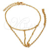 Oro Laminado Fancy Bracelet, Gold Filled Style Rolo Design, Polished, Golden Finish, 03.60.0138.07