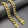 Oro Laminado Basic Bracelet, Gold Filled Style Chunky Design, Polished, Golden Finish, 03.419.0016.09