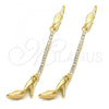 Oro Laminado Long Earring, Gold Filled Style Shoes Design, with  Cubic Zirconia, Golden Finish, 5.099.001