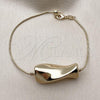 Oro Laminado Fancy Bracelet, Gold Filled Style Rat Tail Design, Polished, Golden Finish, 03.63.2292.08