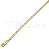 Oro Laminado Basic Necklace, Gold Filled Style Pave Mariner Design, Polished, Golden Finish, 5.222.029.30