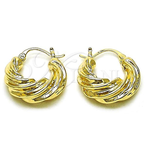 Oro Laminado Small Hoop, Gold Filled Style Polished, Golden Finish, 02.202.0012.20