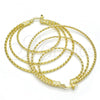 Oro Laminado Large Hoop, Gold Filled Style Diamond Cutting Finish, Golden Finish, 02.168.0042.55