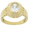 Oro Laminado Multi Stone Ring, Gold Filled Style with White Cubic Zirconia, Polished, Golden Finish, 5.165.019.07 (Size 7)