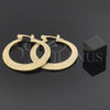 Oro Laminado Medium Hoop, Gold Filled Style Diamond Cutting Finish, Golden Finish, 96.002