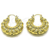 Oro Laminado Medium Hoop, Gold Filled Style Chunky Design, Polished, Golden Finish, 02.170.0421.35