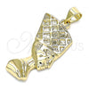 Oro Laminado Religious Pendant, Gold Filled Style Polished, Golden Finish, 05.192.0008