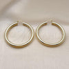 Oro Laminado Large Hoop, Gold Filled Style Hollow Design, Diamond Cutting Finish, Golden Finish, 02.213.0812.50