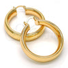 Oro Laminado Medium Hoop, Gold Filled Style Chunky Design, Polished, Golden Finish, 02.261.0001.40