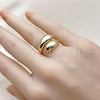 Oro Laminado Elegant Ring, Gold Filled Style Teardrop Design, Polished, Golden Finish, 01.283.0045