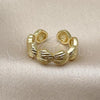 Oro Laminado Elegant Ring, Gold Filled Style Shell Design, Polished, Golden Finish, 01.341.0166
