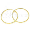 Oro Laminado Small Hoop, Gold Filled Style Wings Design, Polished, Golden Finish, 02.32.0554.30