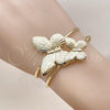 Oro Laminado Individual Bangle, Gold Filled Style Butterfly Design, Polished, Golden Finish, 07.428.0001