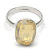 Rhodium Plated Multi Stone Ring, with Golden Shadow Swarovski Crystals, Polished, Rhodium Finish, 01.239.0011.4 (One size fits all)