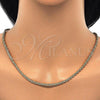 Oro Laminado Basic Necklace, Gold Filled Style Rope Design, Polished, Golden Finish, 5.222.035.22
