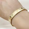 Stainless Steel Solid Bracelet, Polished, Golden Finish, 03.114.0380.1.08