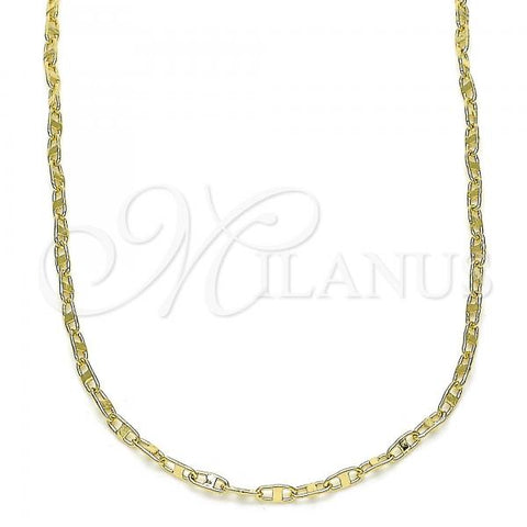 Oro Laminado Basic Necklace, Gold Filled Style Polished, Golden Finish, 04.213.0226.24