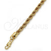 Gold Tone Basic Necklace, Rope Design, Polished, Golden Finish, 04.242.0042.24GT