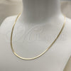 Oro Laminado Basic Necklace, Gold Filled Style Herringbone Design, Polished, Golden Finish, 04.213.0176.16