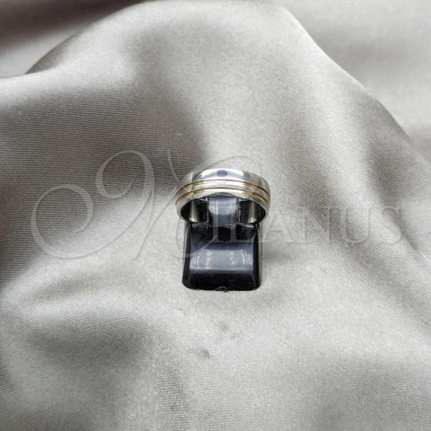 Stainless Steel Mens Ring, Polished, Two Tone, 01.63.0736.05