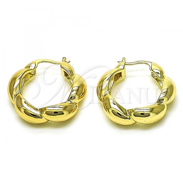 Oro Laminado Small Hoop, Gold Filled Style Polished, Golden Finish, 02.213.0495.20