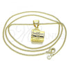 Oro Laminado Pendant Necklace, Gold Filled Style Polished, Golden Finish, 04.342.0060.18