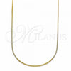 Oro Laminado Basic Necklace, Gold Filled Style Box Design, Polished, Golden Finish, 04.32.0011.20
