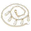 Oro Laminado Charm Anklet , Gold Filled Style Owl Design, Polished, Golden Finish, 03.63.2204.10