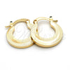 Oro Laminado Small Hoop, Gold Filled Style Diamond Cutting Finish, Golden Finish, 5.157.028