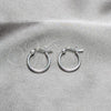 Sterling Silver Small Hoop, Polished, Silver Finish, 02.409.0008.16