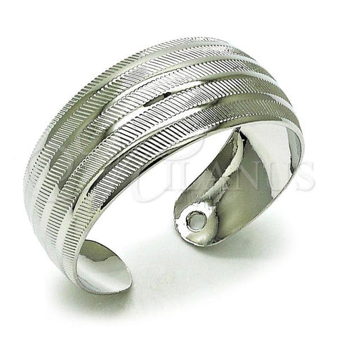 Rhodium Plated Individual Bangle, Polished, Rhodium Finish, 07.432.0004.1