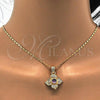 Oro Laminado Earring and Pendant Adult Set, Gold Filled Style Flower Design, with Amethyst Crystal, Polished, Golden Finish, 10.160.0098.1