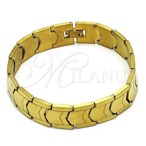 Stainless Steel Solid Bracelet, Polished, Golden Finish, 03.114.0356.2.08