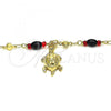 Oro Laminado Charm Bracelet, Gold Filled Style Turtle Design, Polished, Golden Finish, 03.213.0087.07
