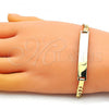 Oro Laminado ID Bracelet, Gold Filled Style Polished, Golden Finish, 03.380.0134.08