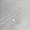 Sterling Silver Basic Necklace, Figaro Design, Polished, Silver Finish, 04.420.0015.18