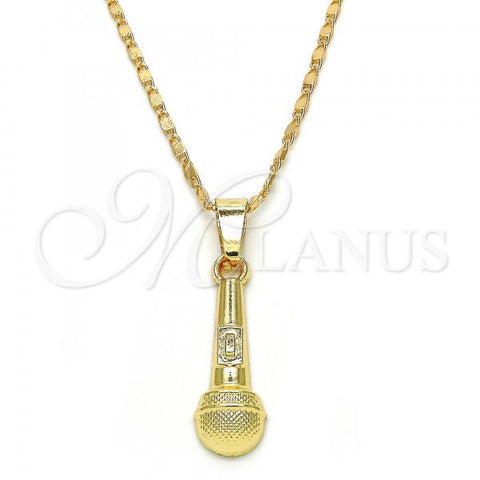 Oro Laminado Pendant Necklace, Gold Filled Style Polished, Golden Finish, 04.242.0100.24