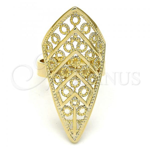 Oro Laminado Elegant Ring, Gold Filled Style Polished, Golden Finish, 01.118.0020.09 (Size 9)