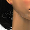 Stainless Steel Stud Earring, Star Design, with Pink Crystal, Polished, Golden Finish, 02.271.0021.9