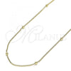 Oro Laminado Basic Necklace, Gold Filled Style Rolo Design, Polished, Golden Finish, 04.213.0248.20