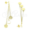 Sterling Silver Long Earring, Polished, Golden Finish, 02.186.0196.1